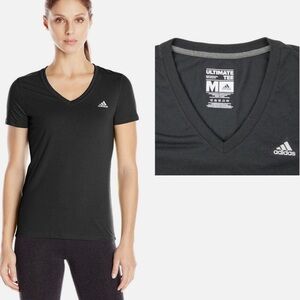 Black XL Adidas Ultimate Tee V-Neck Short Sleeve